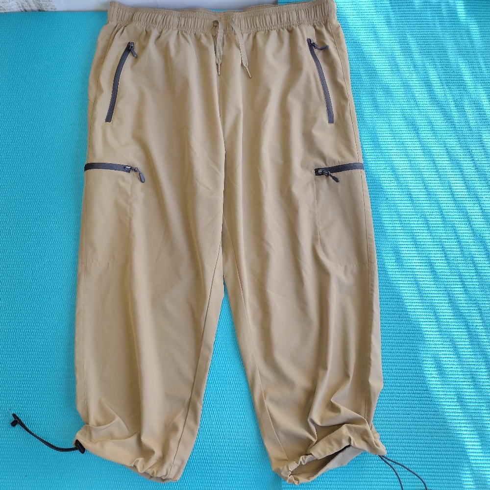 Women's Cargo Hiking Pants Elastic Waist Lightweight XL
